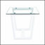 Grande table de salle à manger moderne en verre rectangulaire minimaliste pour verre trempé de 6 à 8 pouces, 0,4 pouce, durable et élégante