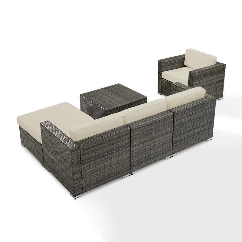 Sol 72 Outdoor™ Carmelo 5 - Person Outdoor Seating Group with Cushions ...