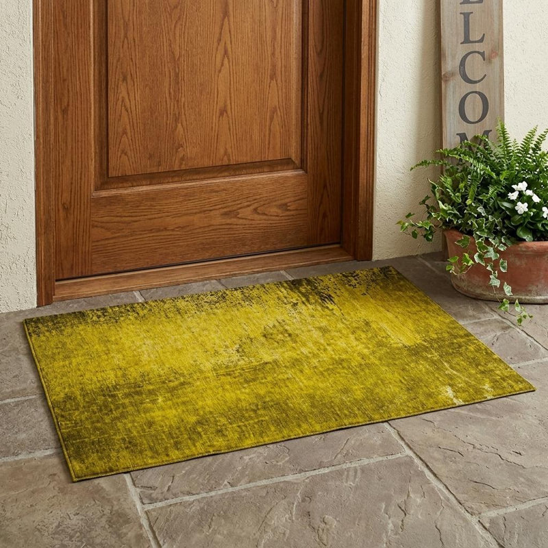 Tapis extérieur lavable antidérapant 3 pi x 5 pi doré