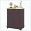 Buffet avec comptoir en bois massif, armoire de rangement de cuisine moderne, armoire à café avec 2 tiroirs, portes et tablette réglable-120166385