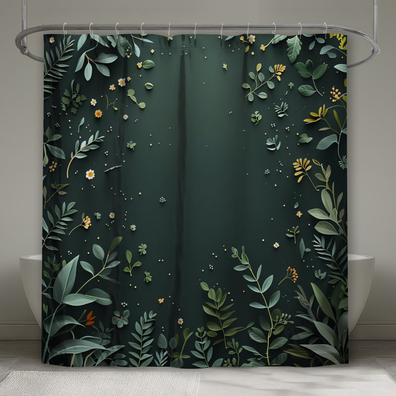 Rideau de douche Foliage, 70in W x 84in H