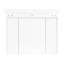 Rangement mural de luxe pour salle de bain de 35,51 po x 7,26 po et 28,5 po blanc, tablettes polyvalentes de haute qualité, réglables, charnières à fermeture douce, tablette à hauteur, poignée en métal argenté, armoire à miroir moderne,
