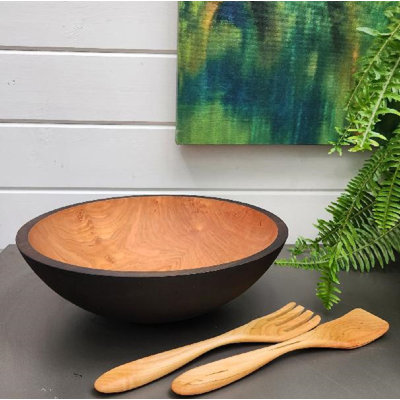 12 InchEbony Cherry Bowl with servers