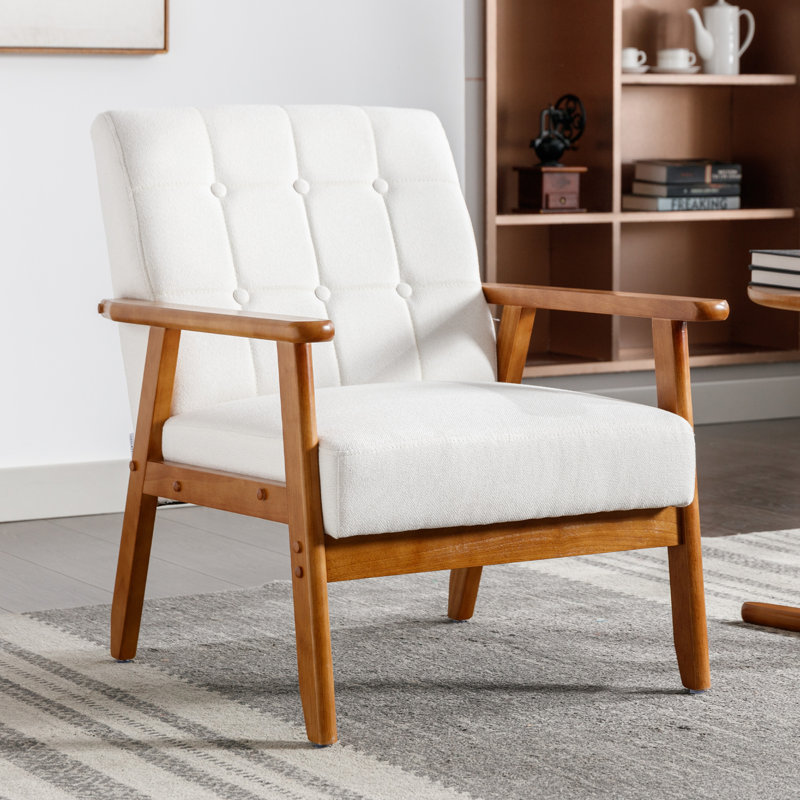Sandvika Upholstered Armchair, White