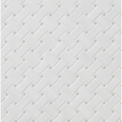 Carreau de mosaïque de plancher et de mur en porcelaine mate 12 po x 12 po Ackland Moonlite Weave