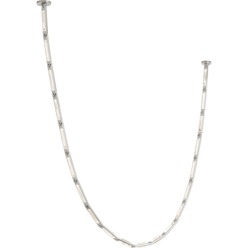 Catena 103 Chandelier, Polished Nickel, 3000 Kelvins, Remote