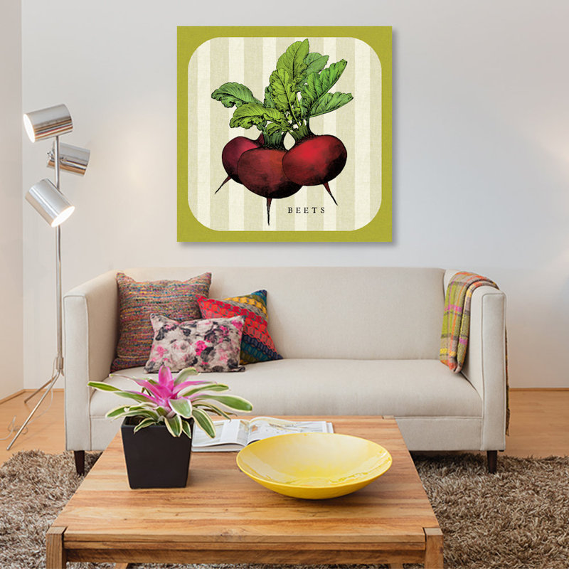 «Linen Légume I», impression sur toile, H 12 po x l 12 po x P 1,5 po, Toile tendue, Pas de tapis