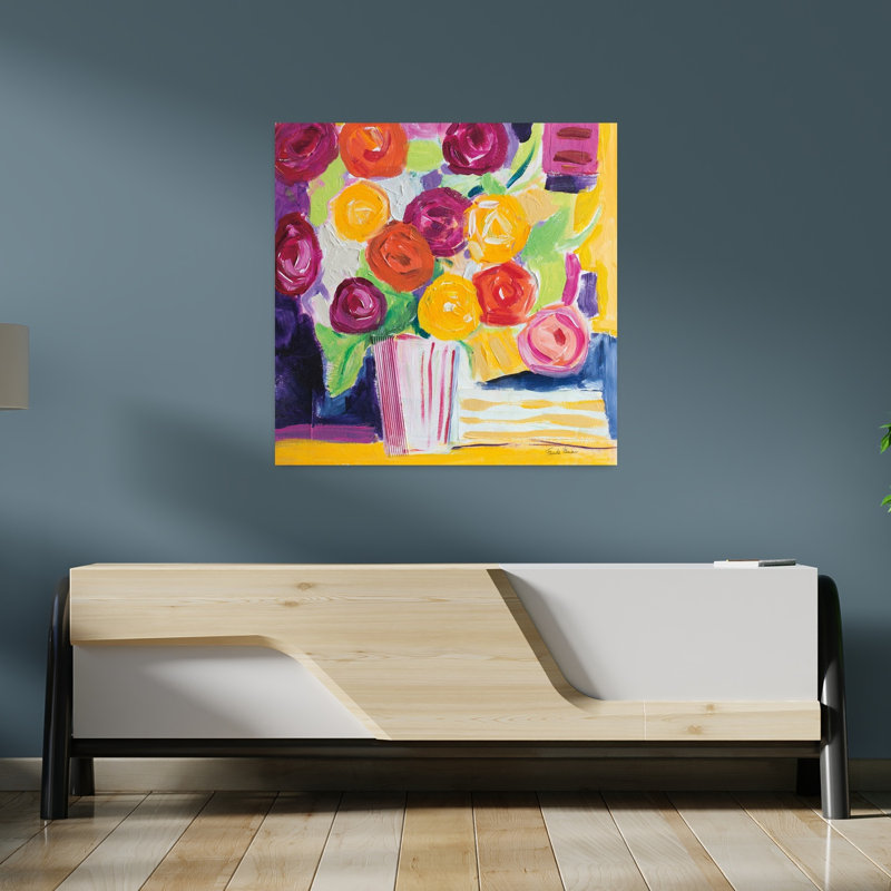 Art contemporain avec cercles abstraits, H 36 po x l 36 po