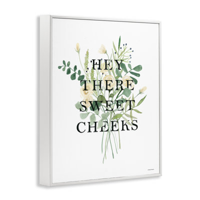 «Hey There Sweet Cheek», giclée encadrée, design par Rachel Nieman