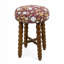 Tabouret de bar rembourré Classic avec structure en bois d'acacia massif-133596004