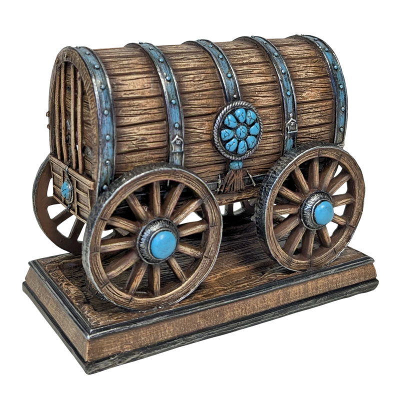 Wagon with Turquoise Accents