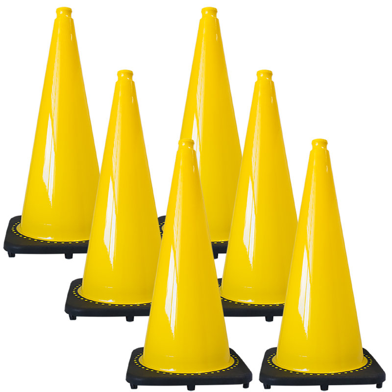 Cônes de circulation de 28 pouces JBC, Jaune