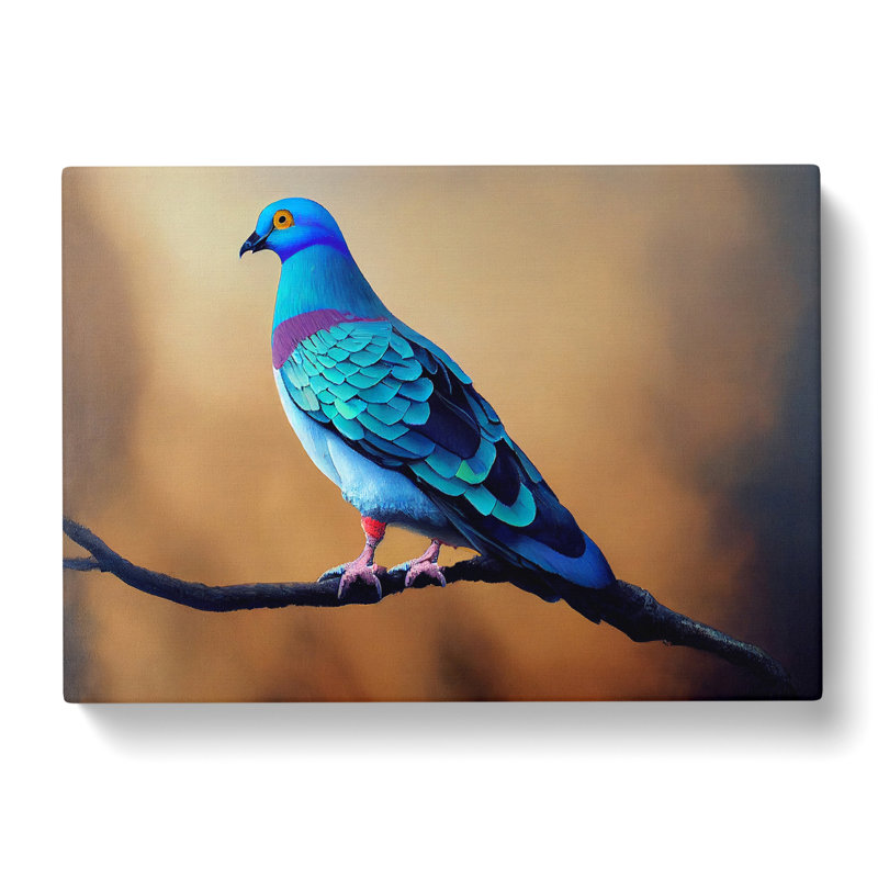 Contemporary Pigeon Bird - Wrapped Canvas, 40cm H x 60cm W x 3cm D