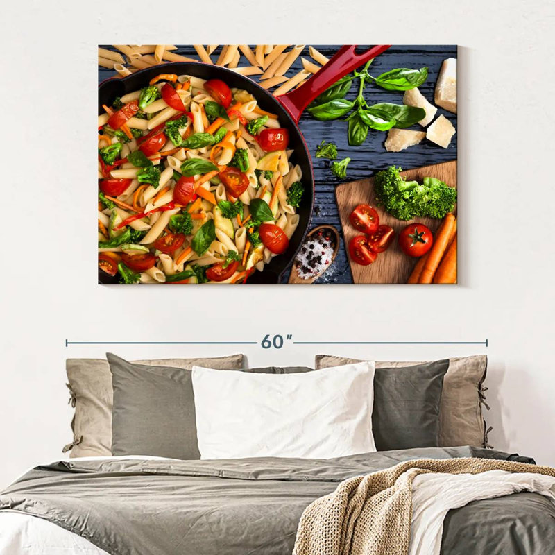 Yarlin Spring Vegetables Pasta, 34" H x 51" W