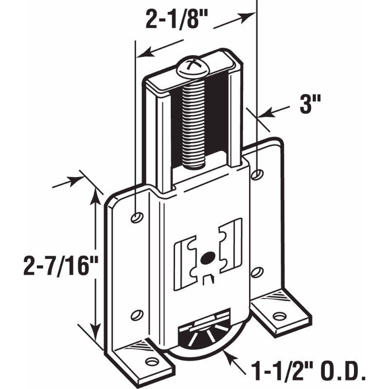 Prime-Line Concave Mirror Door Roller