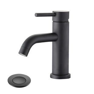 Single-Hole Single-handle Bathroom Faucet with Drain Assembly