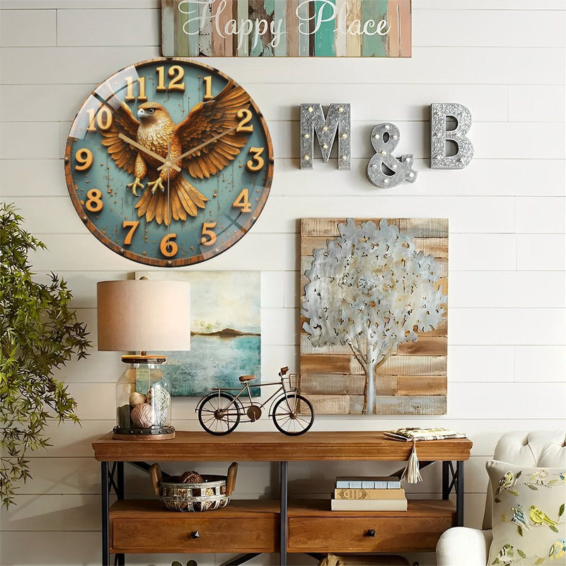 Horloge murale en bois Elegant