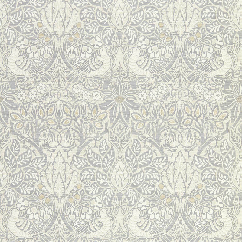 Pure Dove & Rose Wallpaper, Cloud Gray