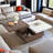 Sarisha Modern Square Coffee Table with Rotatable Top, Two Colors Matching and 1 Hidden Storage Space-1338814159