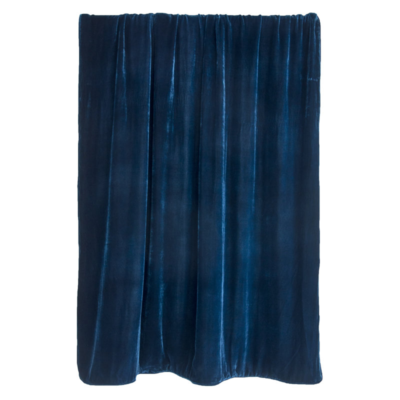 Willow Metallic Throw, 92" L x 52" W, Cobalt Black