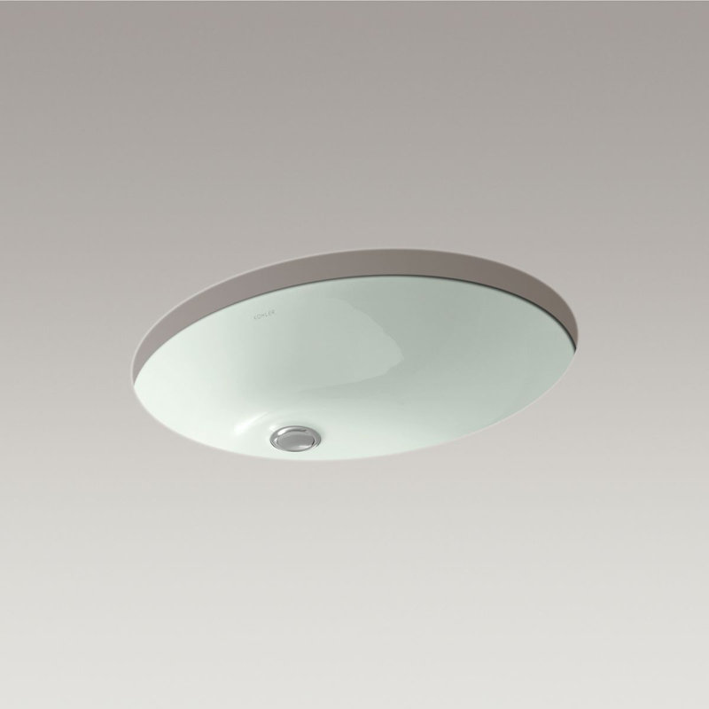 Caxton Undermount Lavatory, 19" x 15", Mexican Sand, Non Glazed