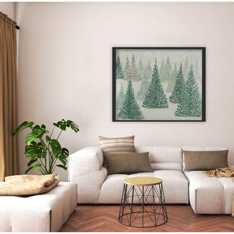 Art mural "Pastel Breeze" inspiré de la nature par Karen Biery, H 12 po x l 12 po, Toile avec cadre flottant noir, Black