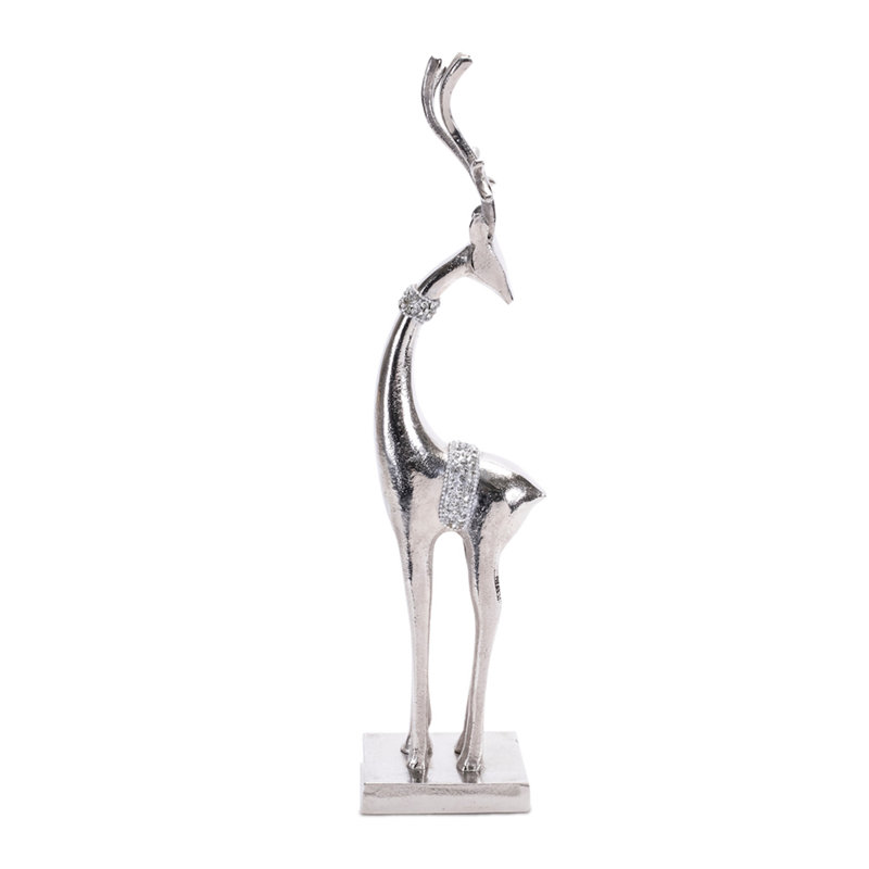 Cerf en aluminium et aluminium (ensemble de 2)