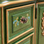 Buffet décoratif vert sculpté pour hall d'entrée