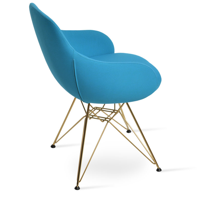 Chaise de salle à manger avec accoudoirs Gazel, Noir