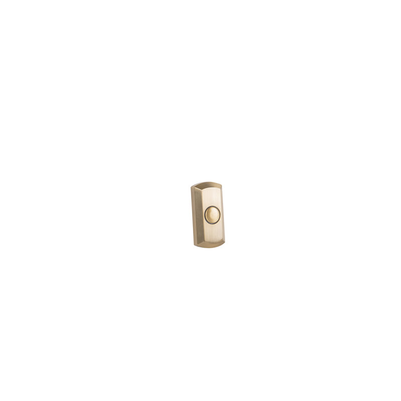 Surface Mount Push Button, Satin Brass
