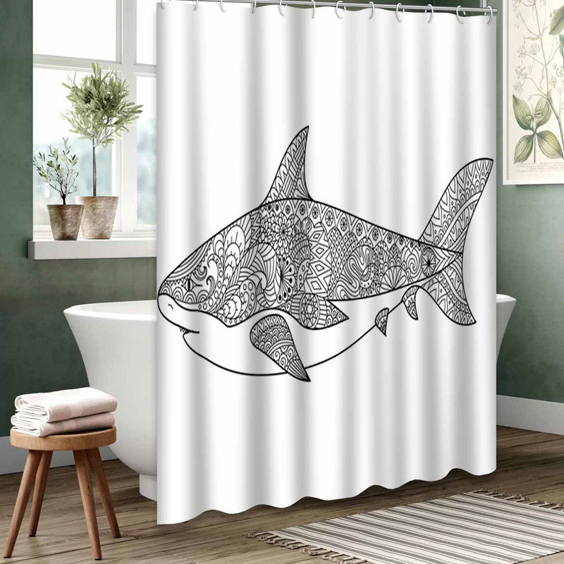 Rideau de douche noir imperméable, rideaux de douche pour la salle de bain avec 12 crochets, 72" L x 78" W