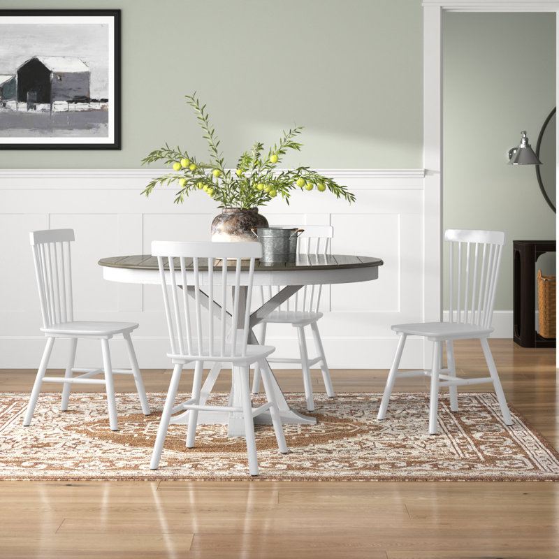 Chesley Solid Wood Side Chair, White