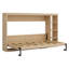 Lit escamotable double en bois avec bibliothèque, lit armoire pleine grandeur-1298443200-1298443206