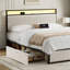 Lit plateforme tapissier avec rangement à 2 tiroirs Antioch-2138354207-2143374593