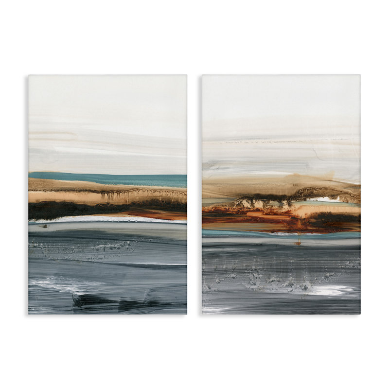  «Coastal Beach Impression», ensemble de 2 impressions sur toile par Ethan Harper, H 30 po x l 20 po