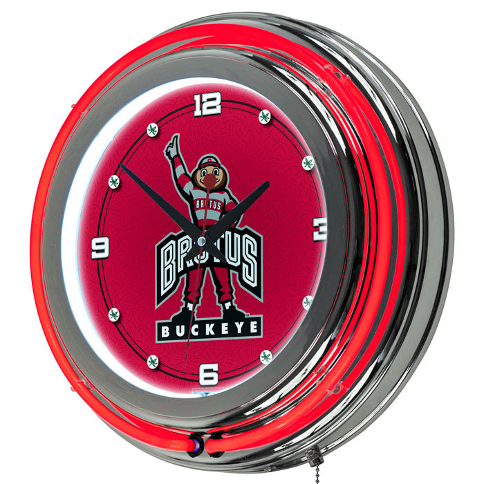 Wall Clock, Ohio State University - Brutus Buckeye
