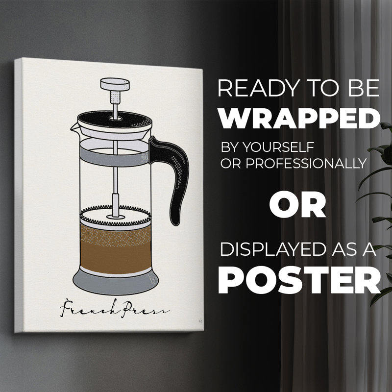 French Press - Impression sur toile seulement - NON-CADRE, H 12 po x l 8 po