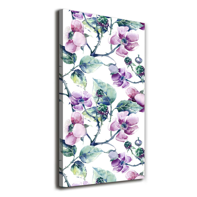 Blackberry Flowers - Wrapped Canvas Print