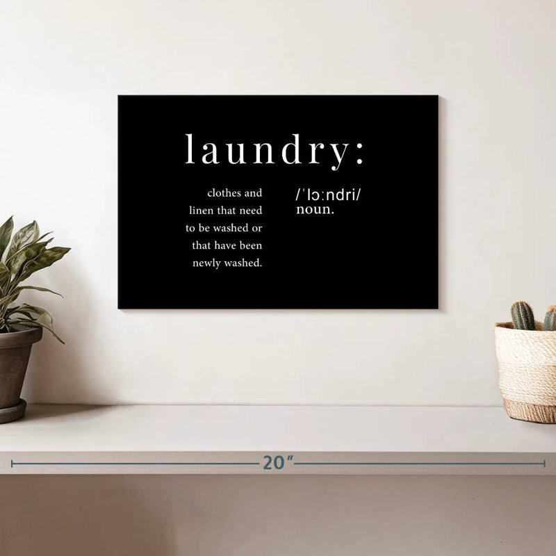 Tergel Laundry Definition, 8" H x 12" W
