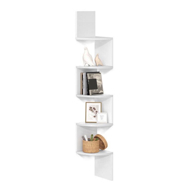 Unique Accent Shelf, White