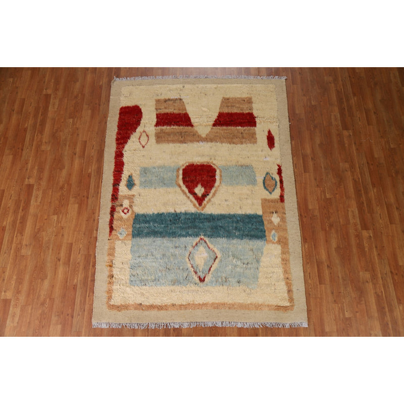 Tapis tribal berbère noué à la main 6 x 8