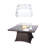 Carnelian Square Aluminum Propane Smokeless Fire Pit Table with Hidden Fuel Tank