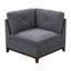 Ensemble de salon modulaire en chenille gris cendré 7 pièces avec canapé U