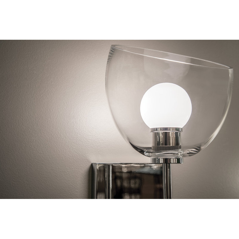 Davis 1 - Light Armed Sconce, Polished Nickel