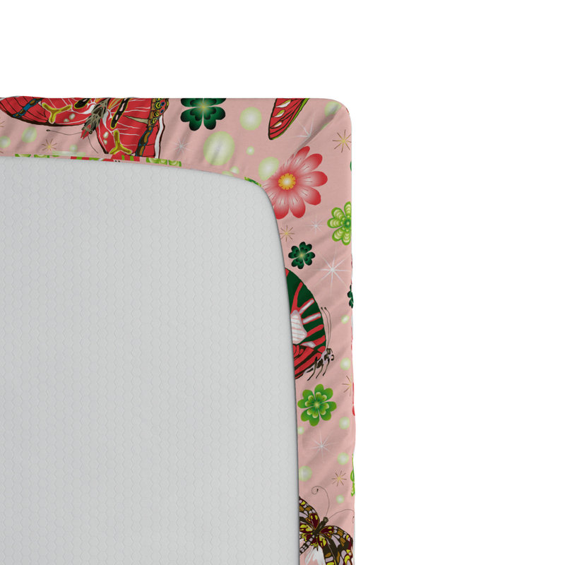 Microfiber Floral Fitted Sheet, Full Fitted Sheet
