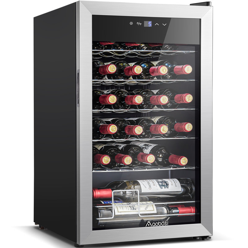 24 Bottle Wine Refrigerator – Quiet Freestanding Mini Fridge For Red, White, And Sparkling Wines, Digital Thermostat, Ideal For Home, Kitchen, Or Bedroom Use