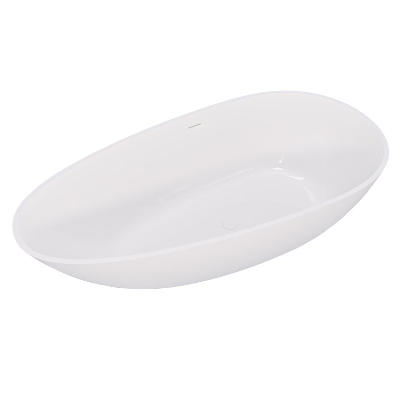 59" Freestanding Solid Surface Bathtub