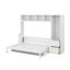 Lit escamotable double avec tiroirs et garde-robe-284723144