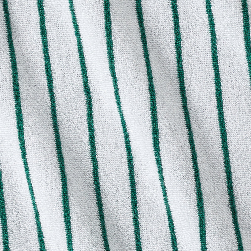 Essuie-mains rayé vert 100% coton Lacost Mark, Rayures vertes, Gant de toilette