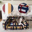 Canapé-lit vintage à carreaux pour animaux de compagnie (motif à carreaux Mondrian)